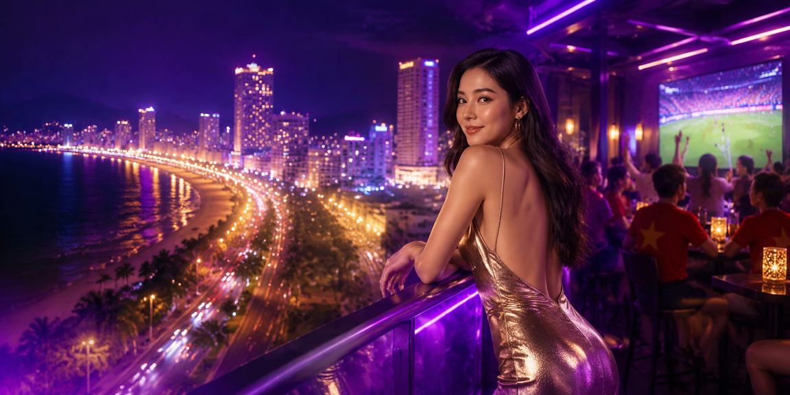 Phòng chơi bonus tại Nha Trang với đèn neon rực rỡ